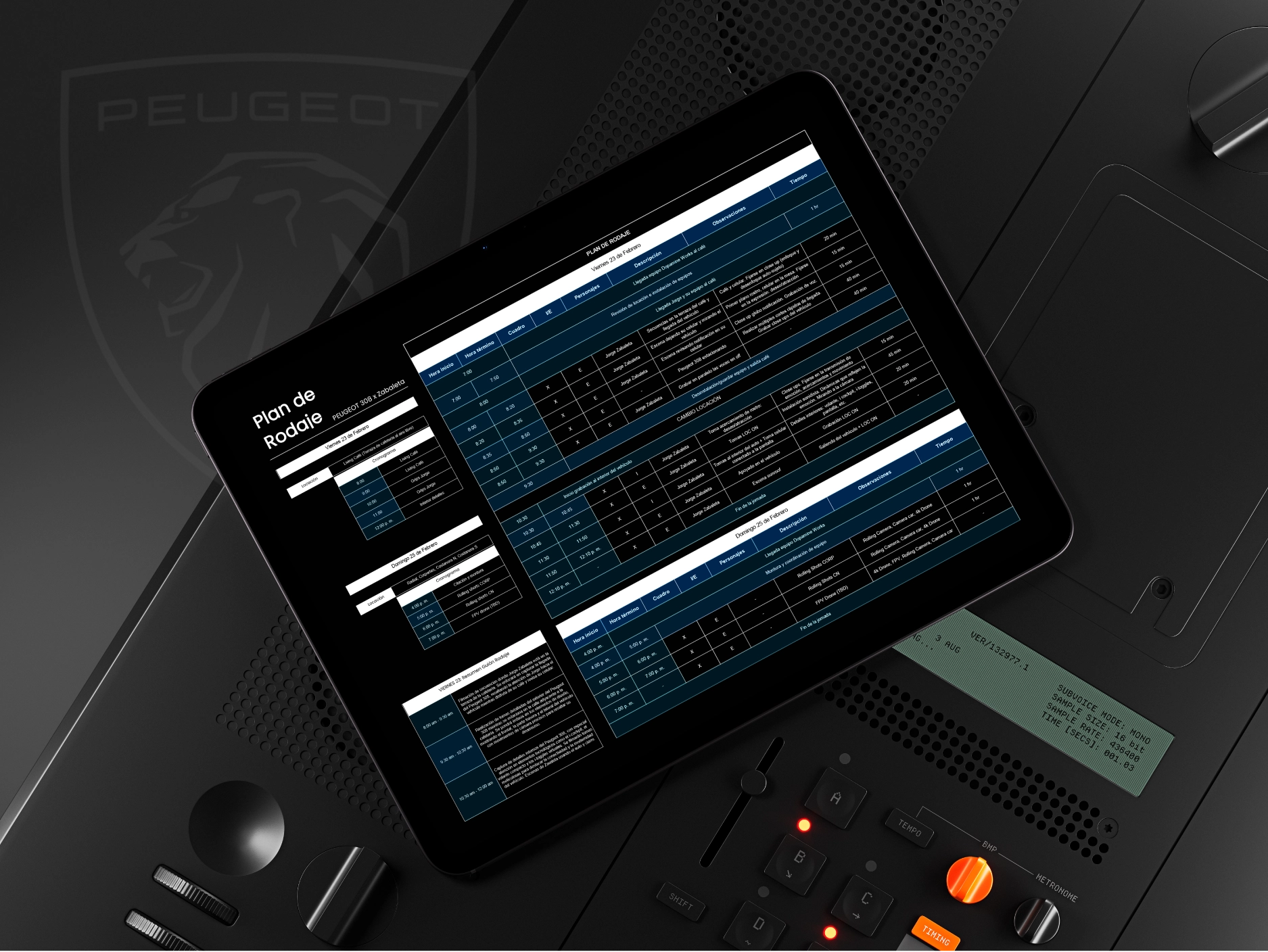 Peugeot Commercials - Production Support